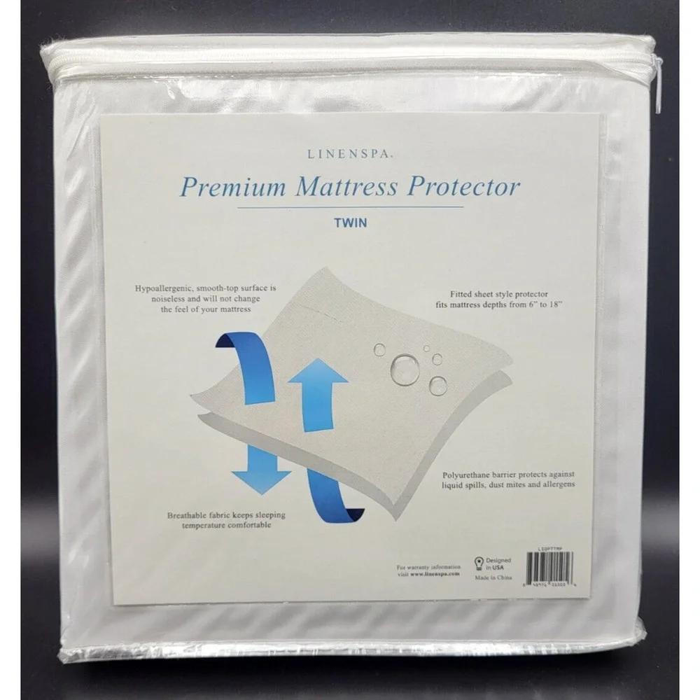 Linenspa Premium Twin Mattress Protector Waterproof Dust Mite Allergen Protect